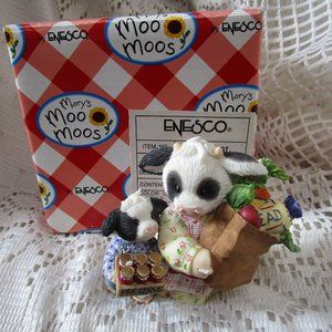 Vintage Marys moo moos Shopping Mom Figurine New in Box 2001 No.929980L